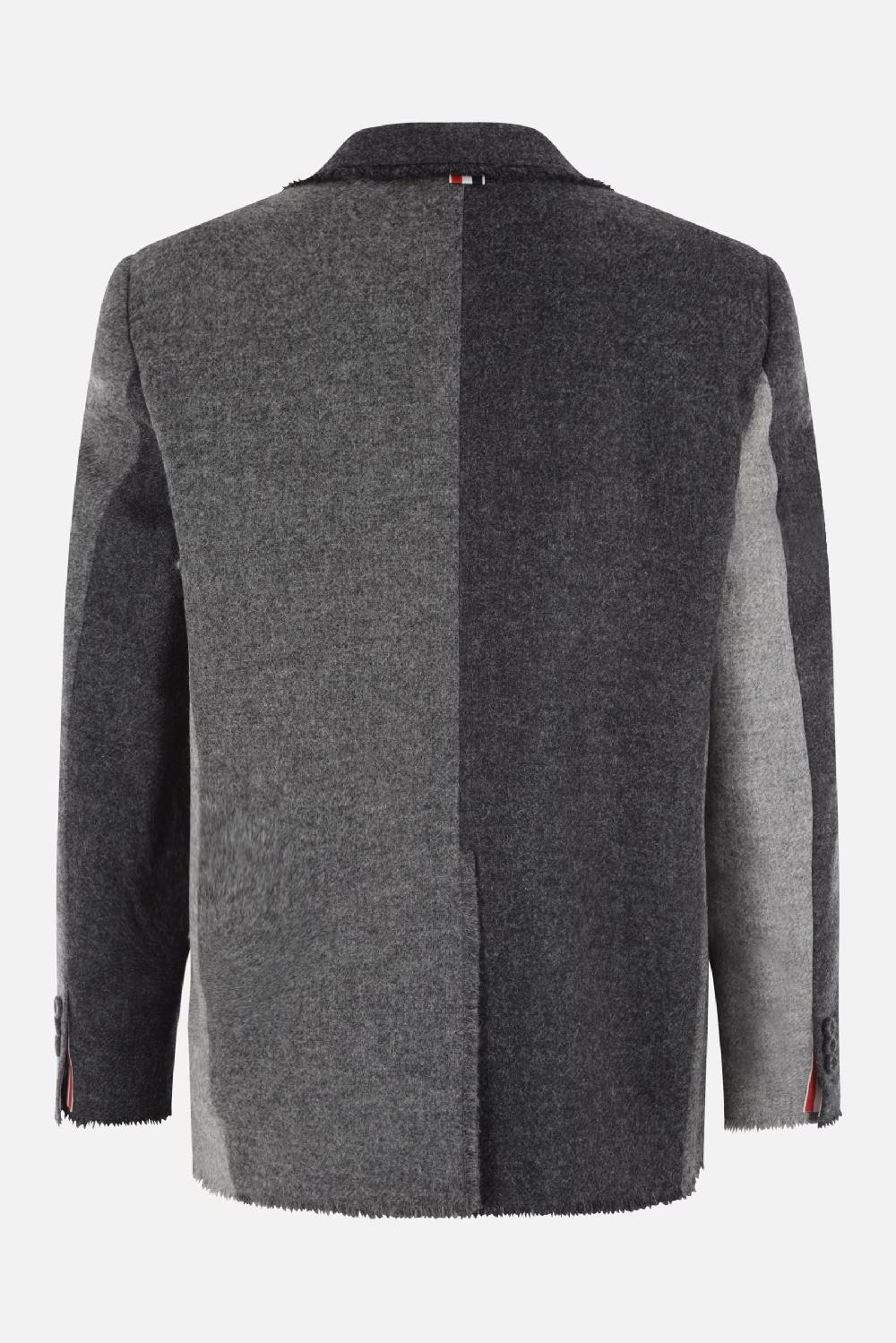 THOM BROWNE giacca monopetto in lana shetland Super Saving Price