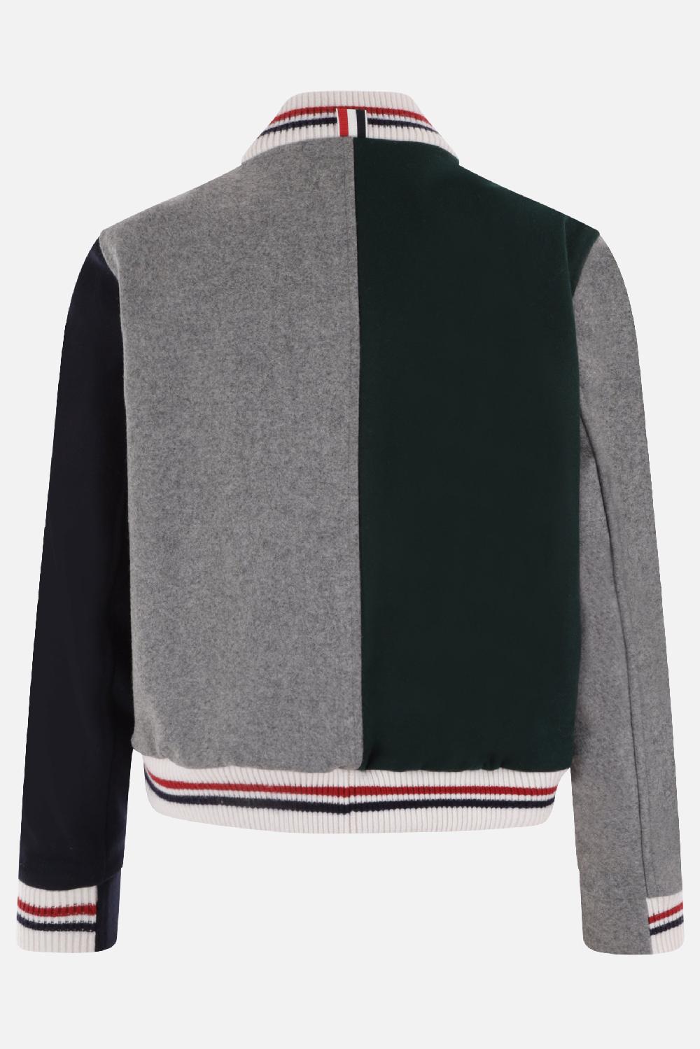 THOM BROWNE giubbotto bomber in lana melton Offerta settimanale
