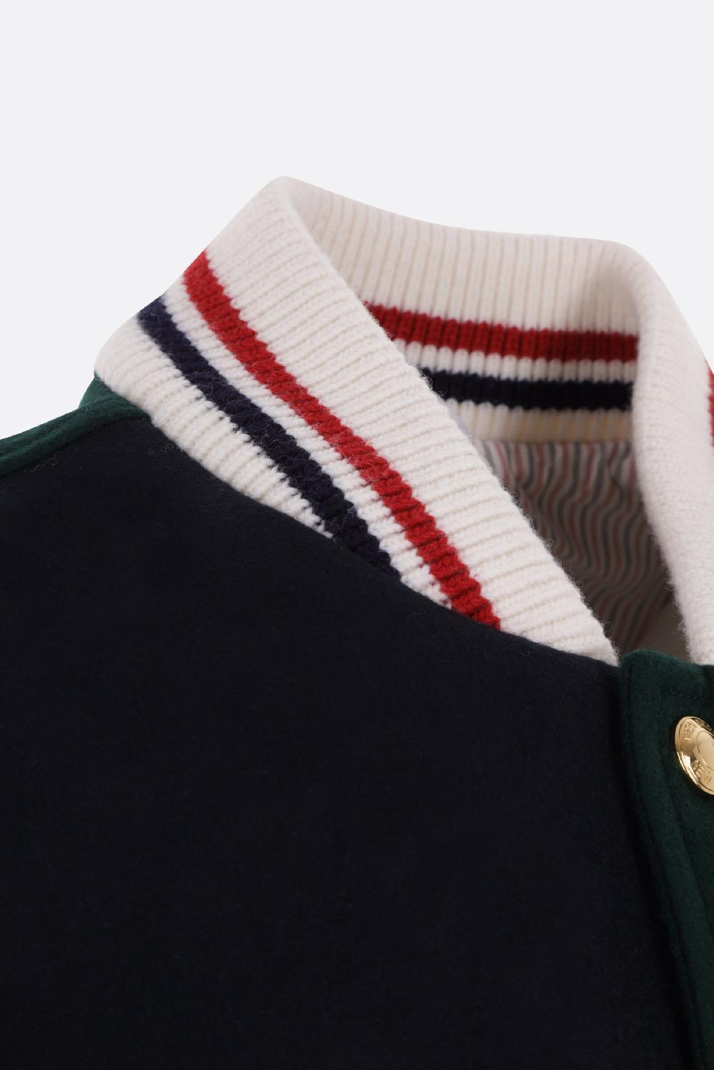 THOM BROWNE giubbotto bomber in lana melton Offerta settimanale