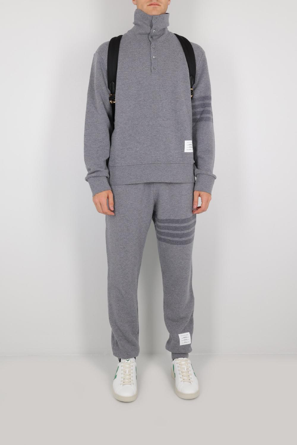THOM BROWNE pantalone jogging 4bar in lana Latest stili