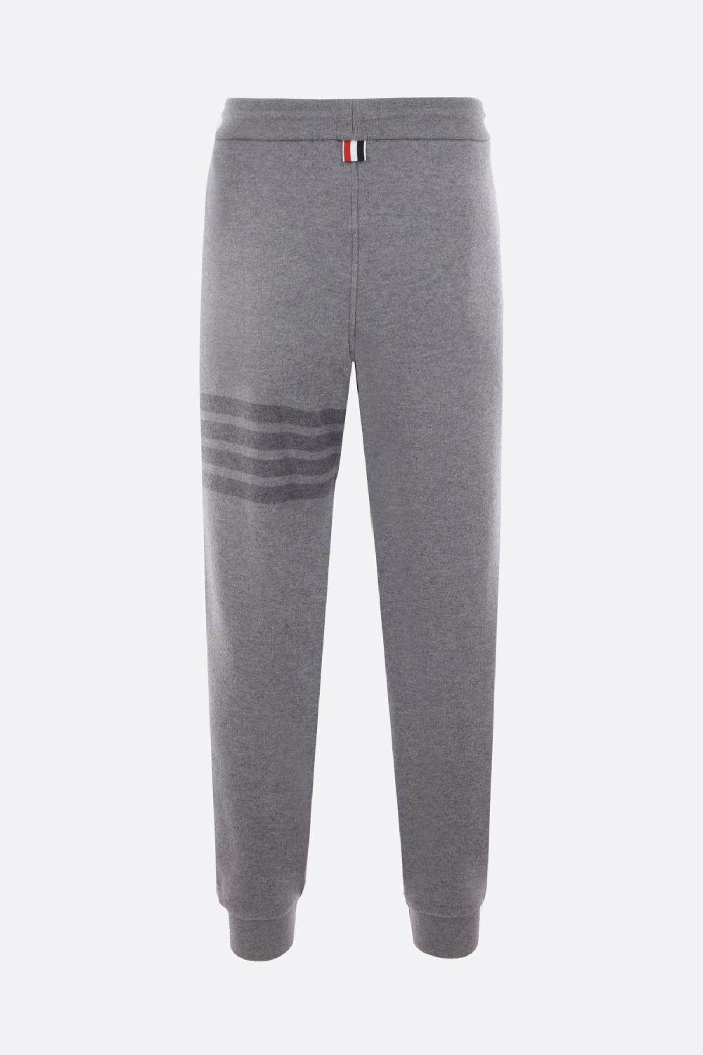 THOM BROWNE pantalone jogging 4bar in lana Latest stili
