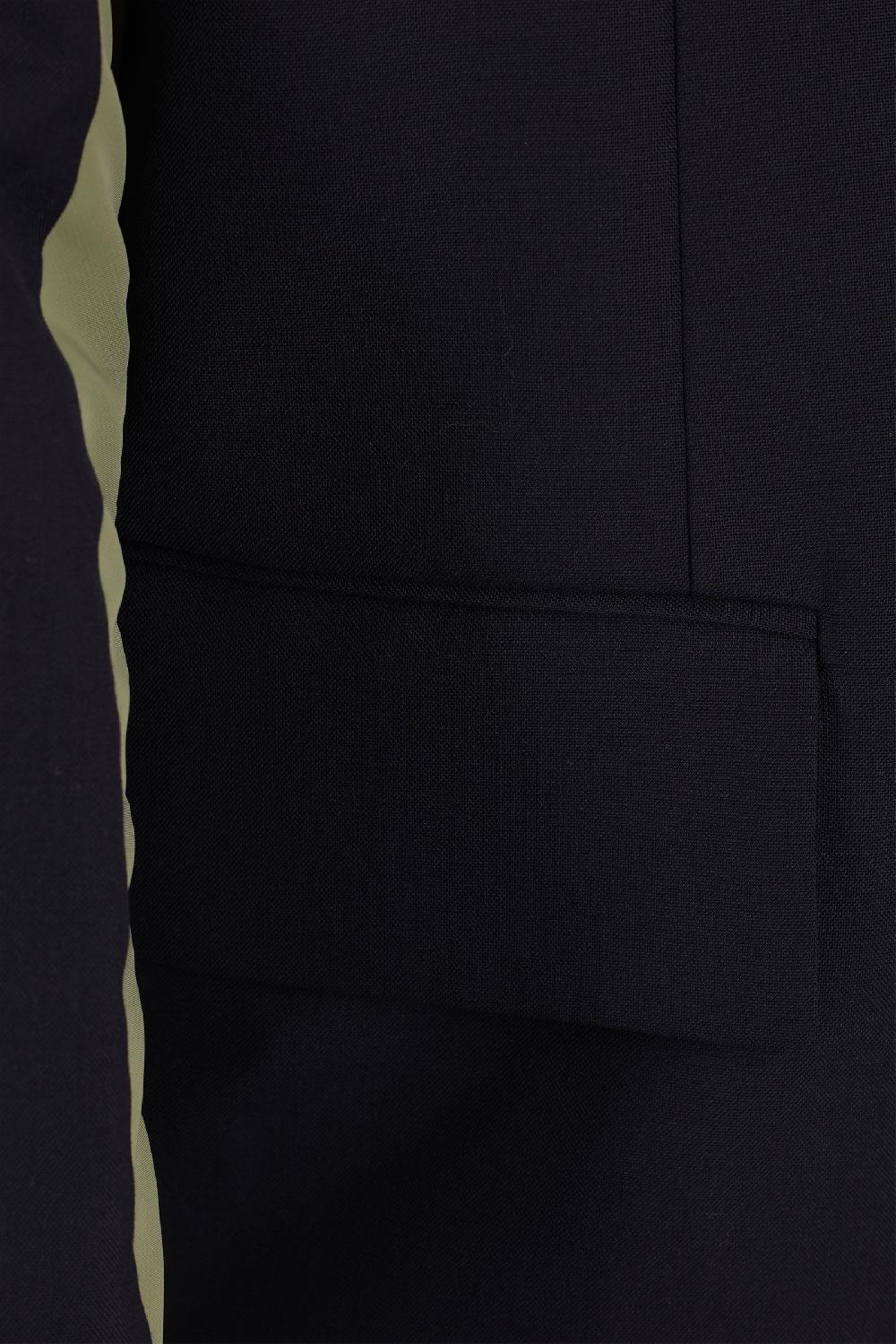 SACAI blazer monopetto imbottito in grain de poudre e nylon Sostegno trimestrale