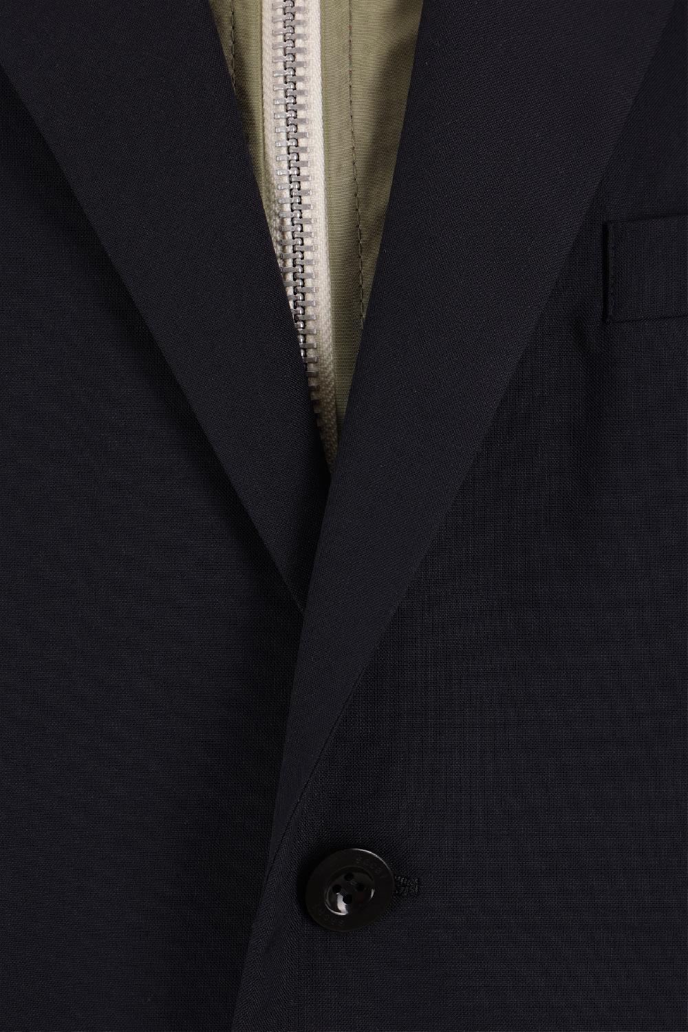 SACAI blazer monopetto imbottito in grain de poudre e nylon Sostegno trimestrale