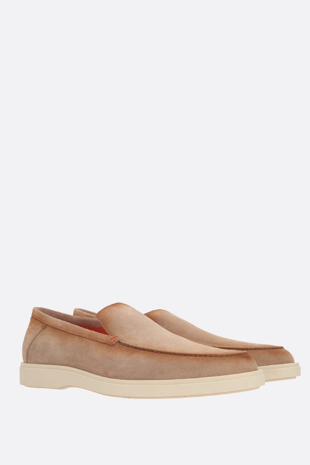 SANTONI mocassino in suede Discount Store per i nuovi prodotti