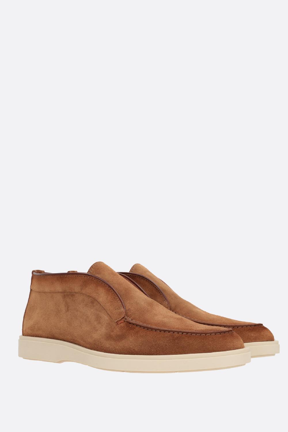 SANTONI polacchino slip-on in suede Super sconto