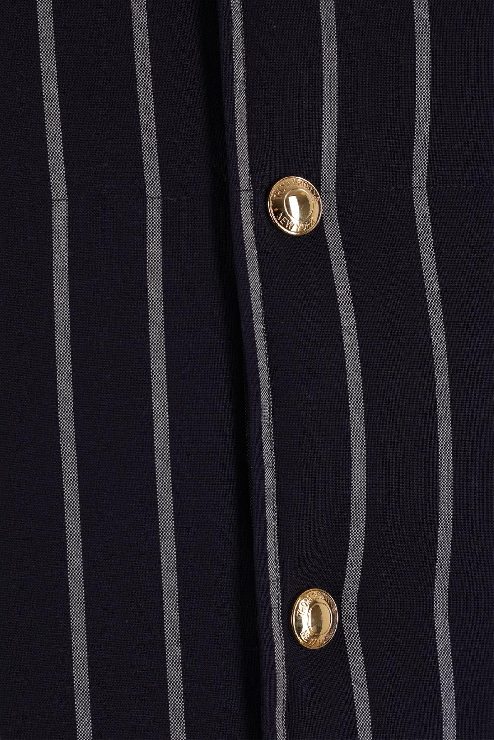 THOM BROWNE piumino smanicato in lana a righe Esporta salva