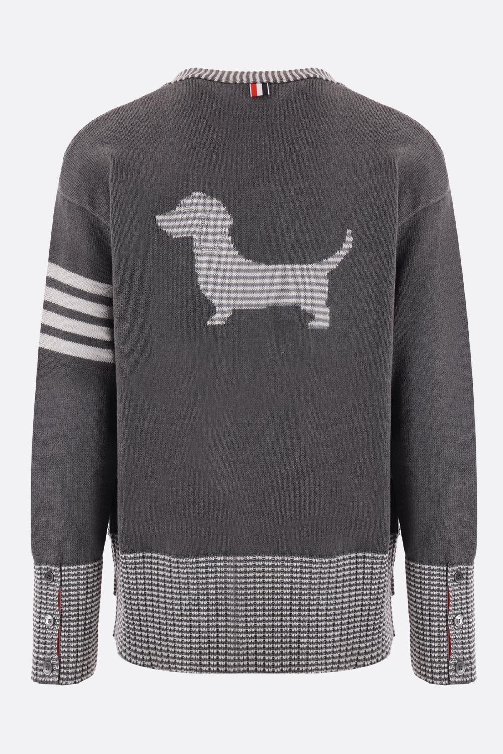 THOM BROWNE cardigan Hector in cotone Nuovo