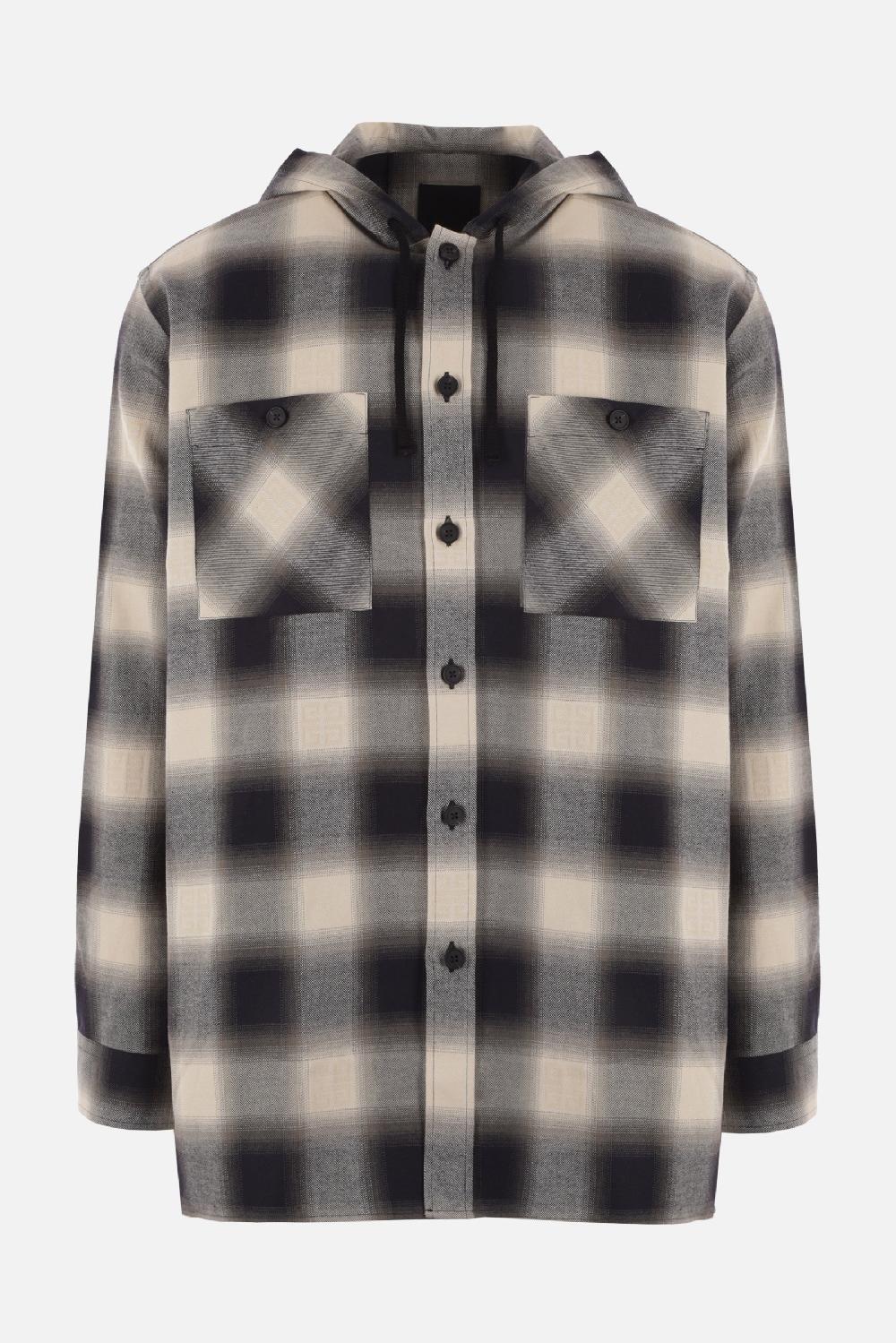 GIVENCHY camicia oversize con cappuccio in flanella Sottocosto