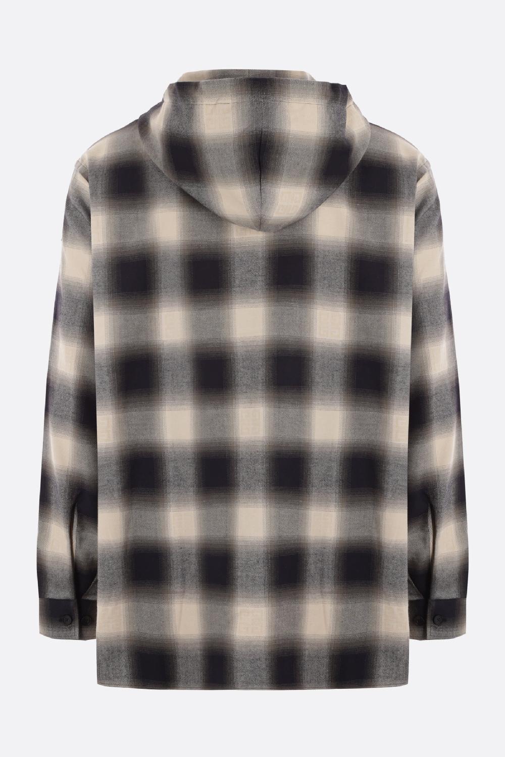 GIVENCHY camicia oversize con cappuccio in flanella Sottocosto