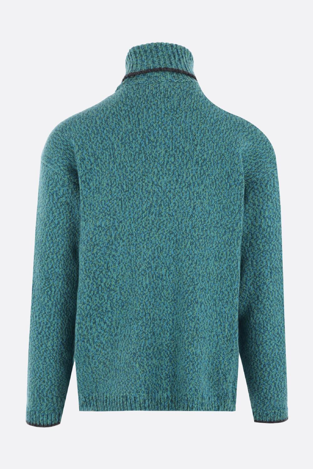 DOLCE & GABBANA pullover in misto lana intarsio logo DG Convenienza