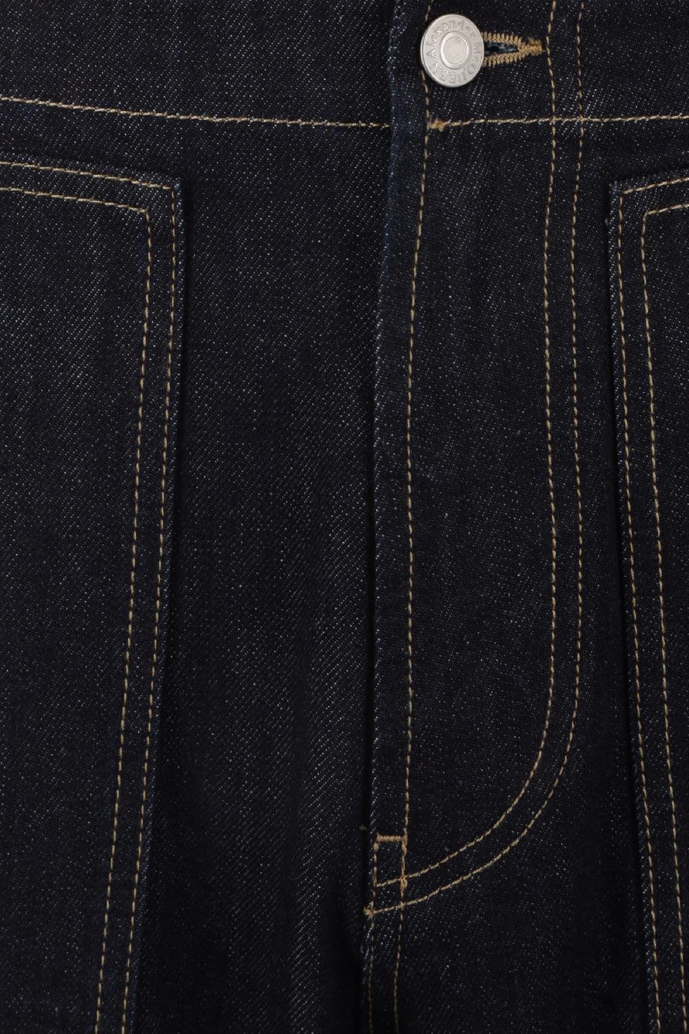 ALEXANDER McQUEEN jeans workwear a gamba dritta in denim Outlet