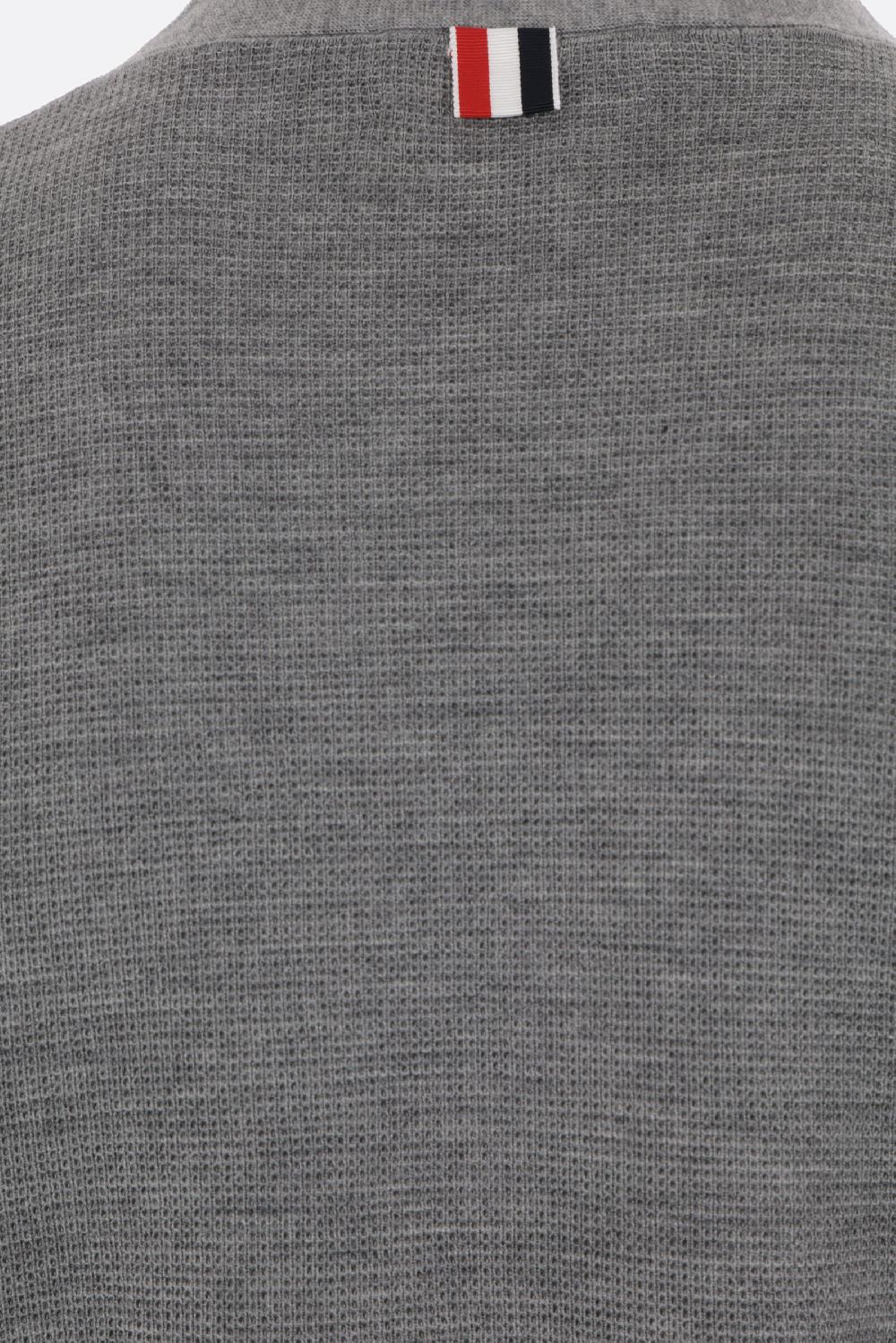 THOM BROWNE cardigan in lana 4bar Vendite Flash