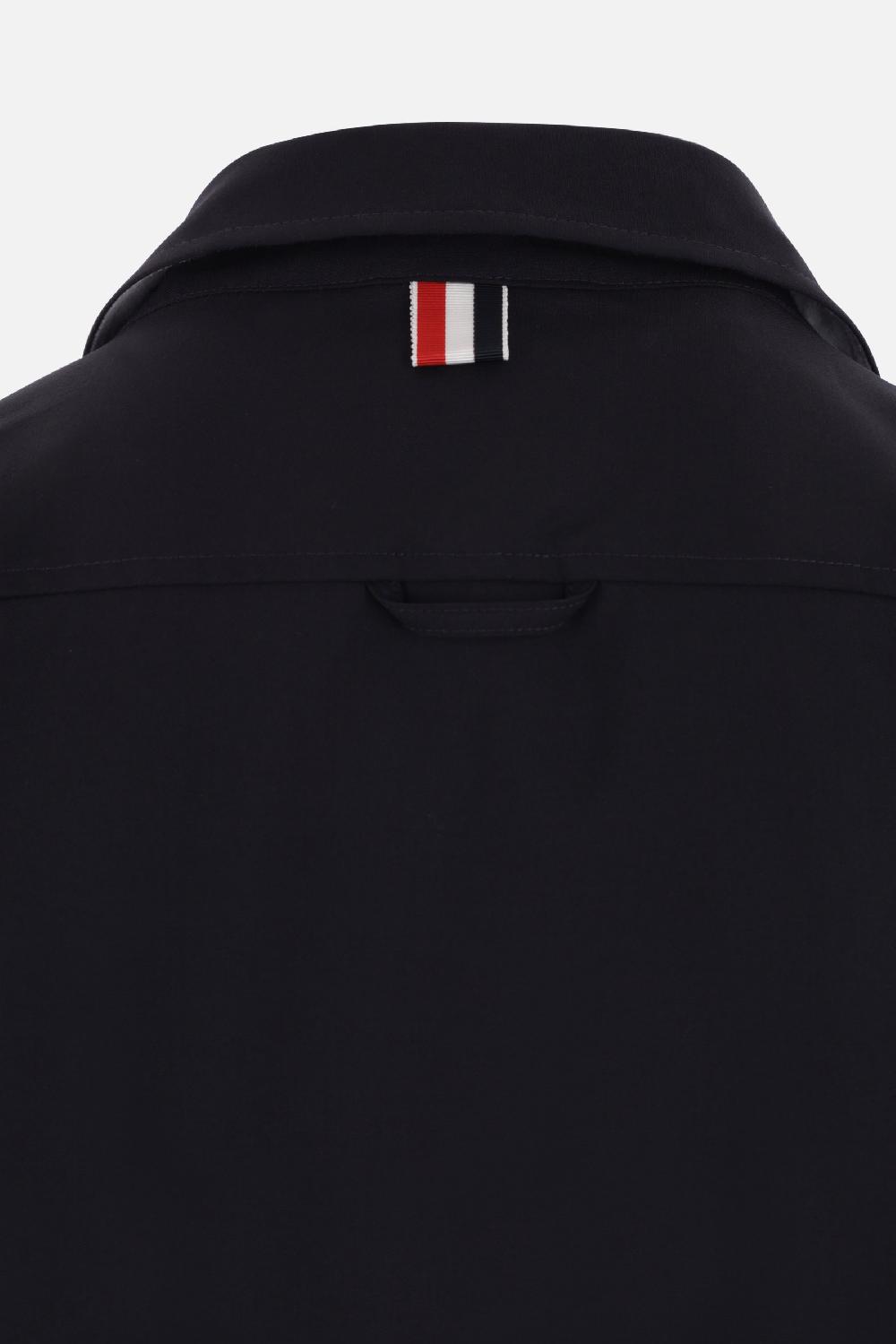 THOM BROWNE giacca-camicia in lana con dettaglio 4-bar In Saldo