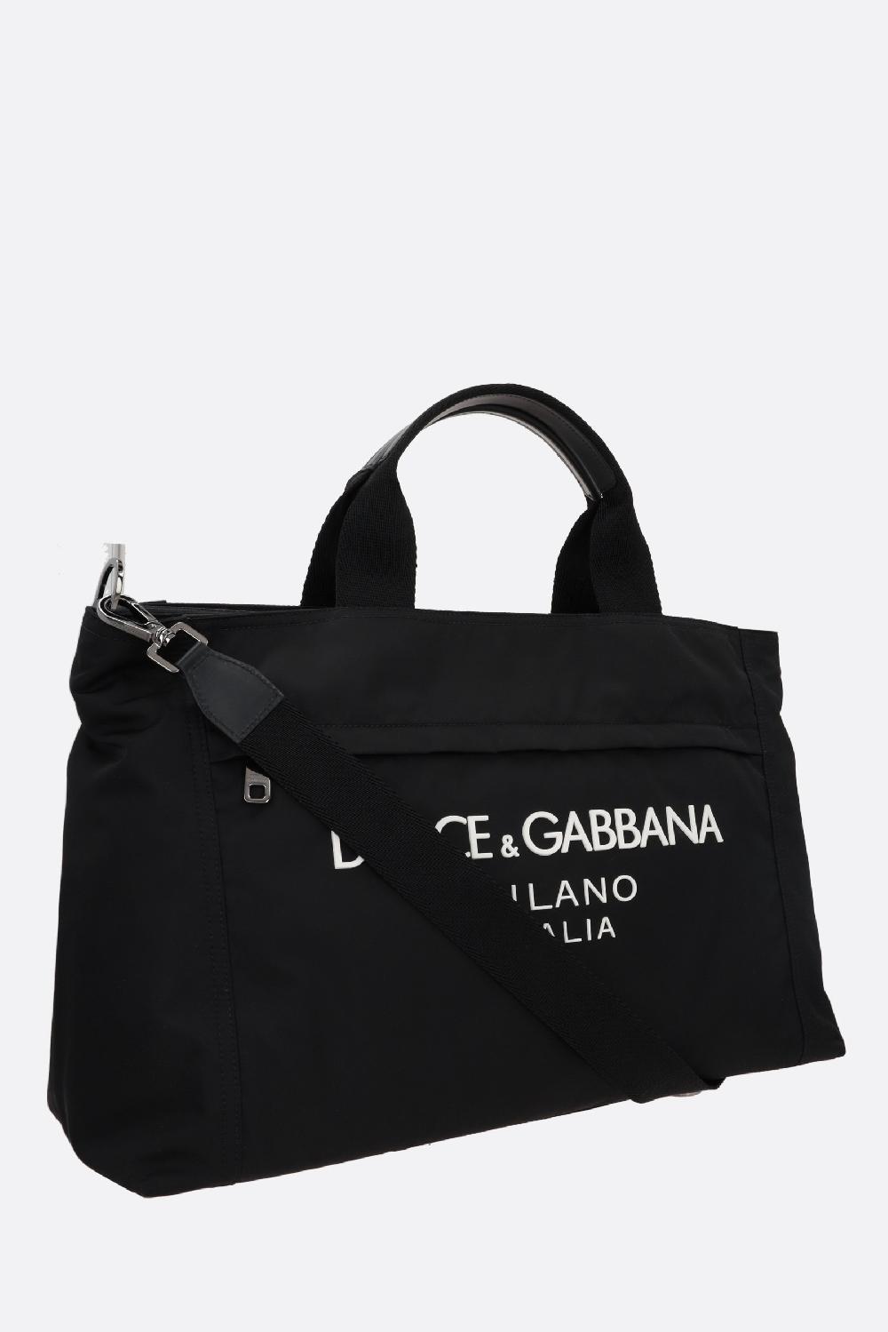 DOLCE & GABBANA borsa a mano in nylon con logo Prezzo di fabbrica