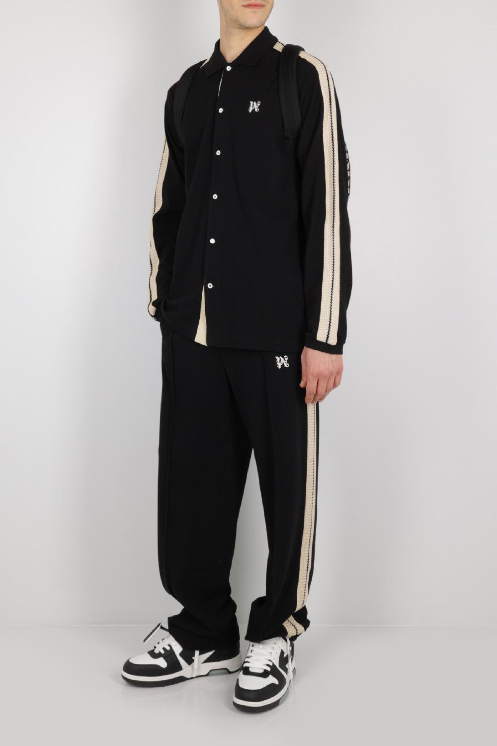 PALM ANGELS camicia in piquet ricamo logo Shopping online