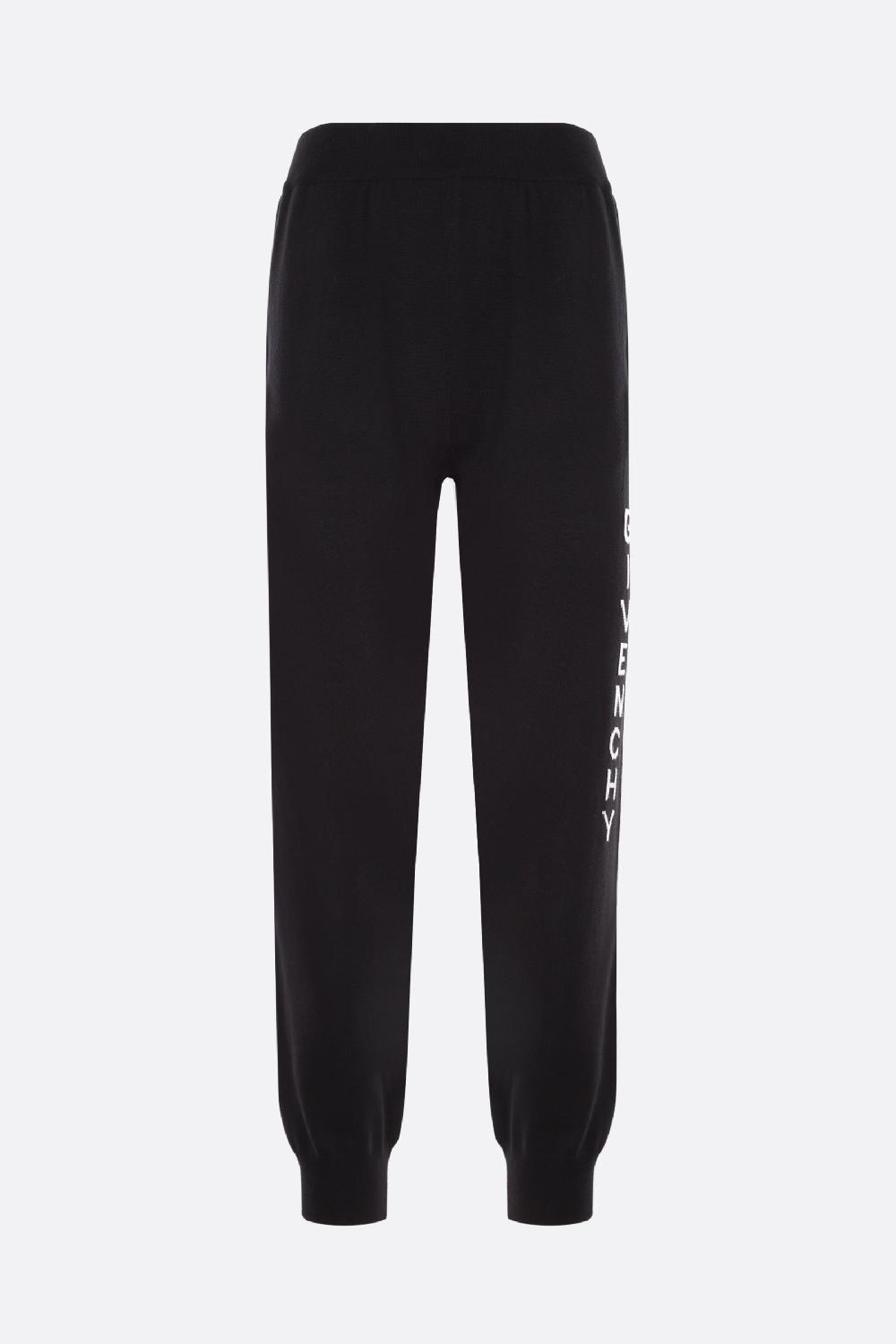 GIVENCHY pantalone jogging in maglia intarsio logo Cyber Monday