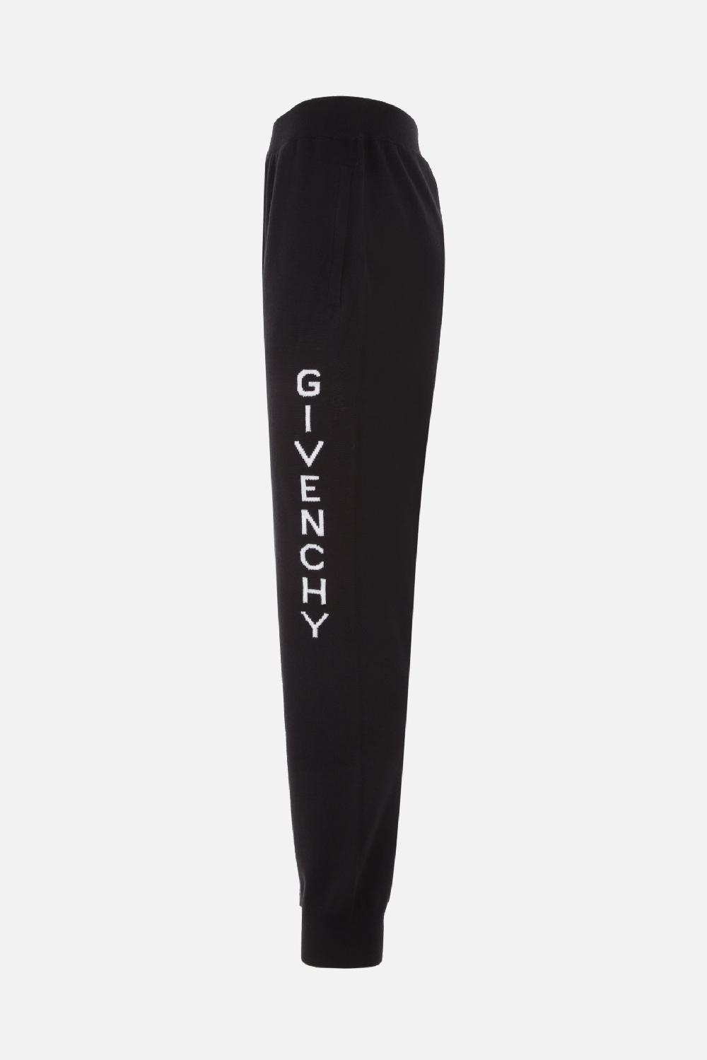 GIVENCHY pantalone jogging in maglia intarsio logo Cyber Monday
