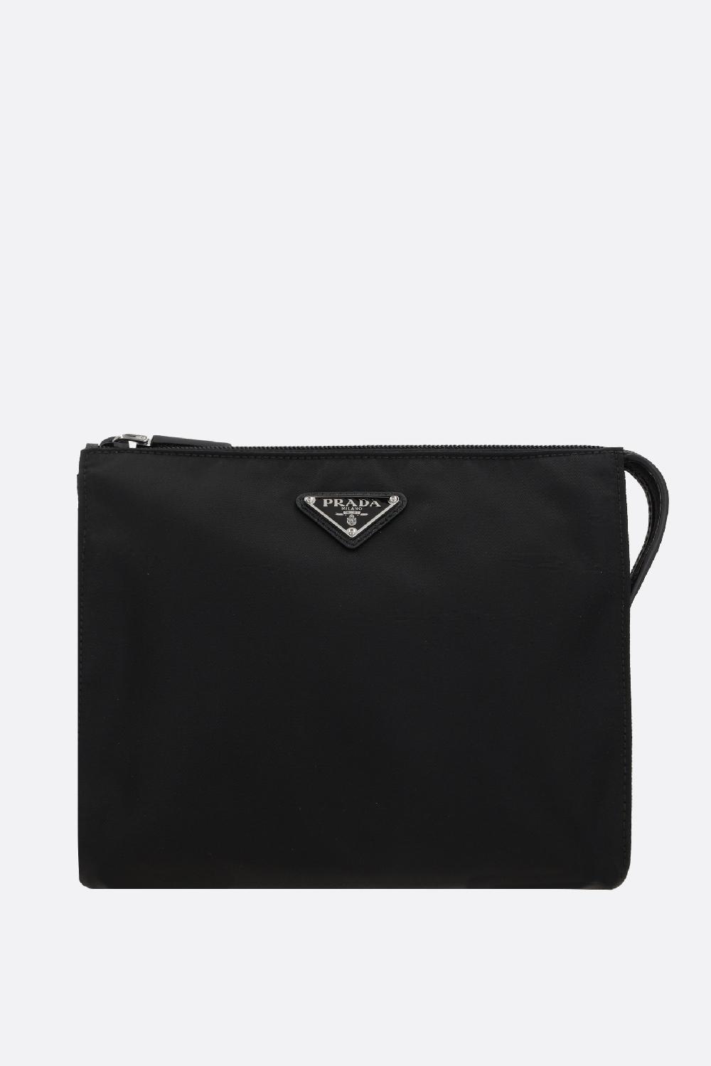 PRADA busta in Re-Nylon con logo Nuovi prodotti
