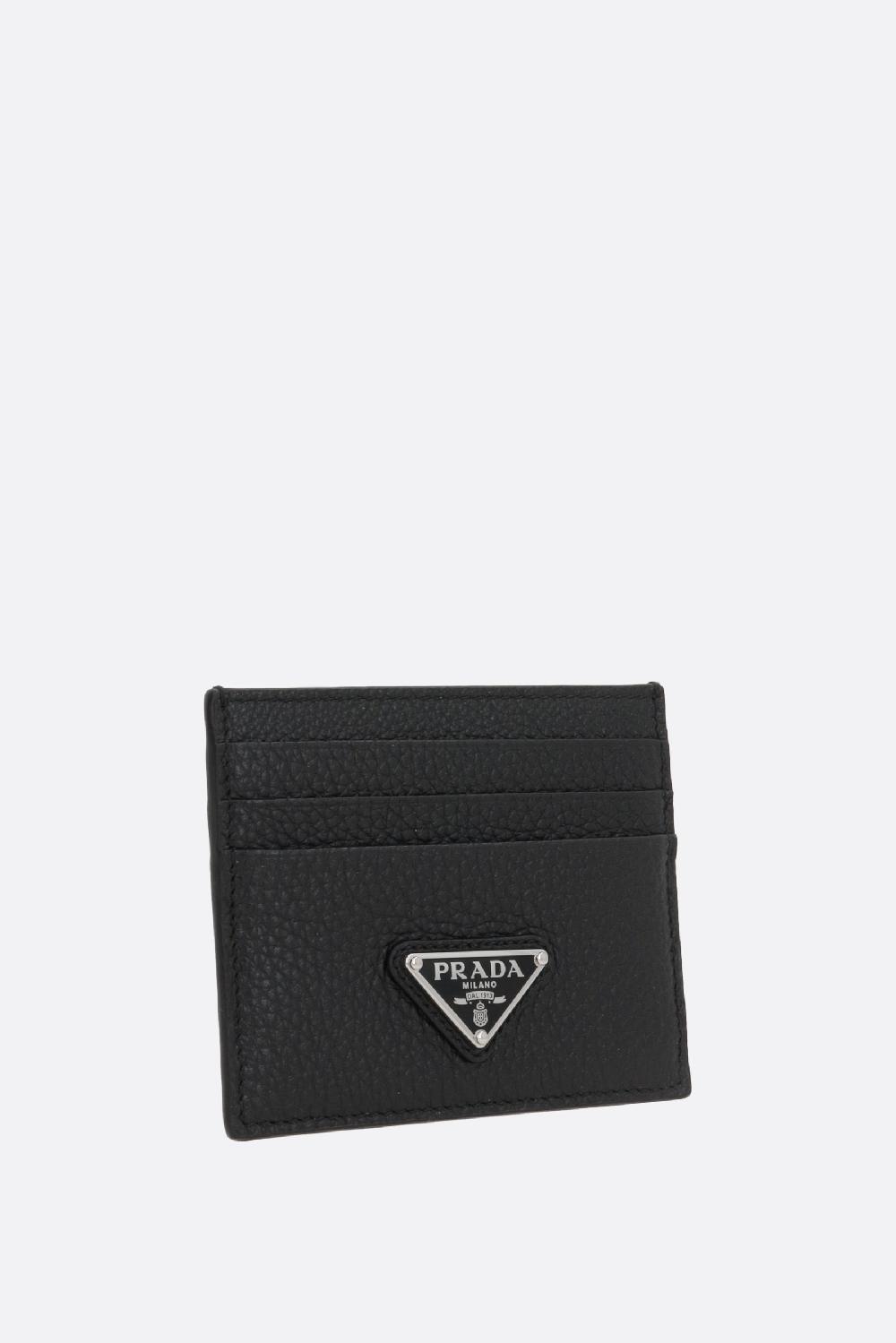 PRADA porta carte in pelle martellata Offerte stagionali