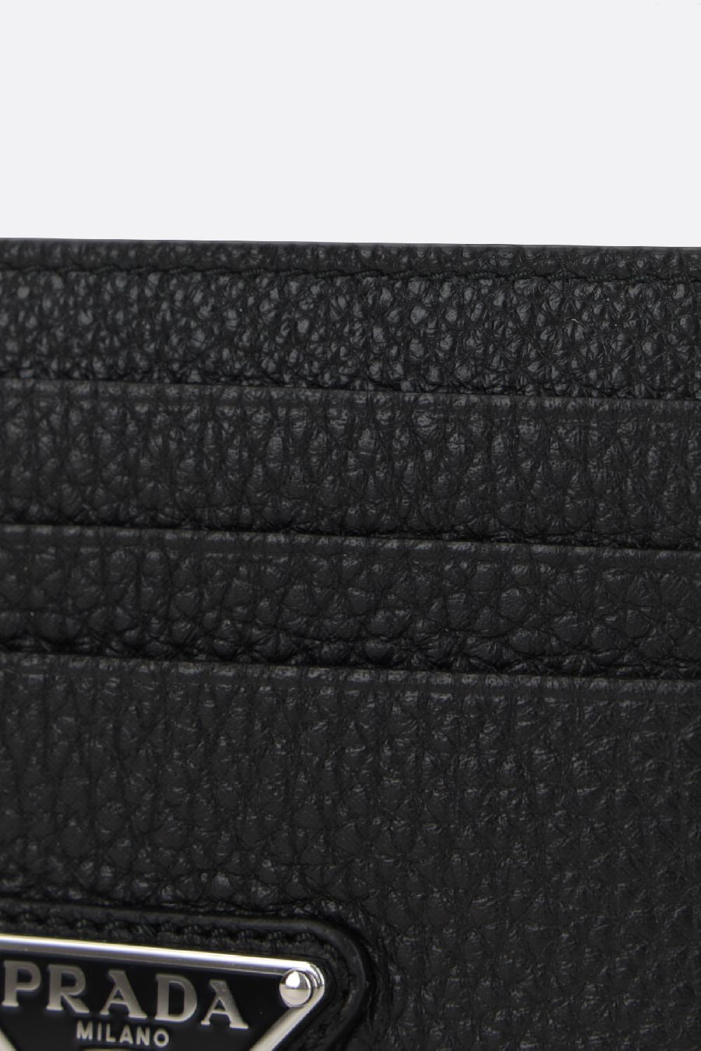 PRADA porta carte in pelle martellata Offerte stagionali