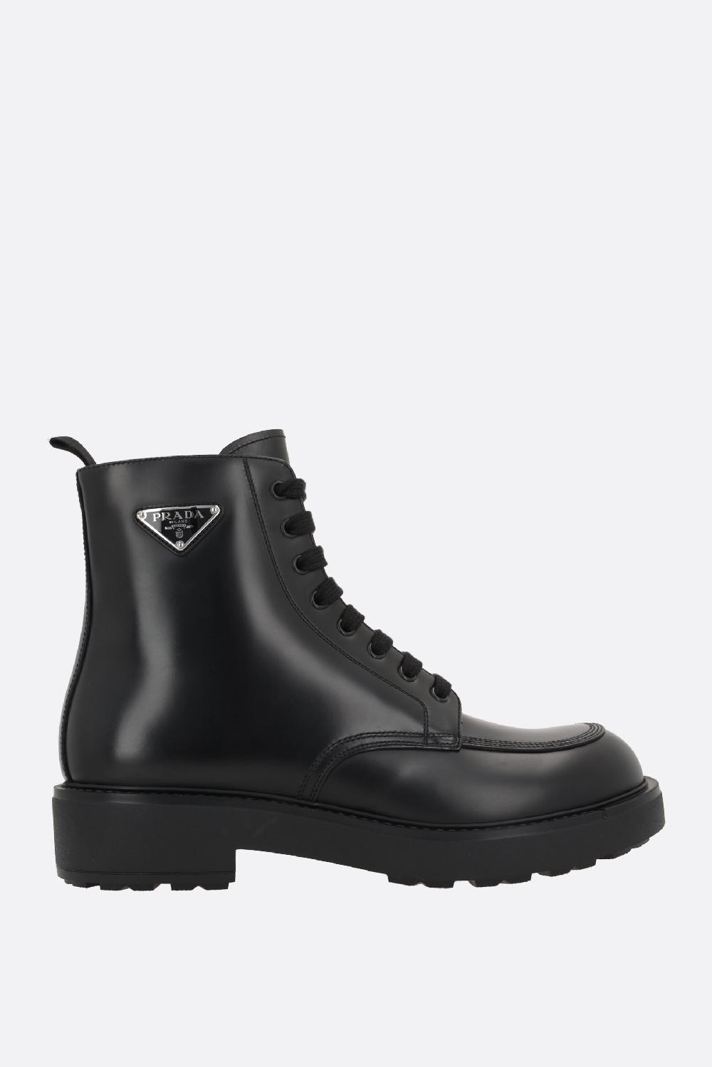 PRADA anfibio in pelle spazzolata Latest stili