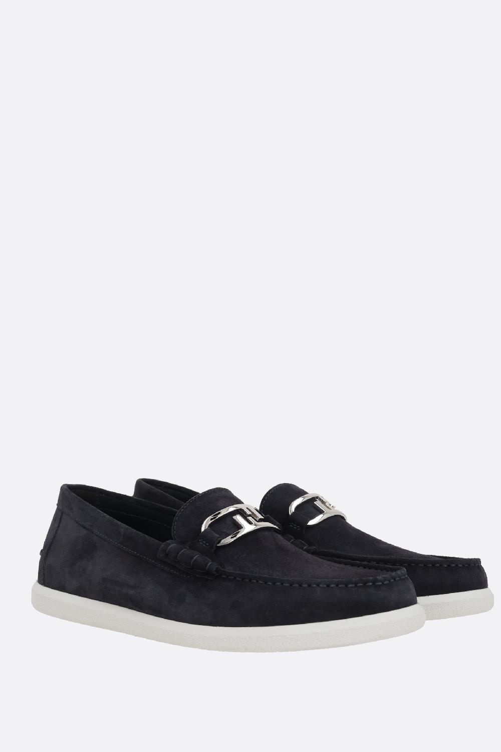 FENDI mocassino Fendi O'Lock Light in suede Sostegno trimestrale