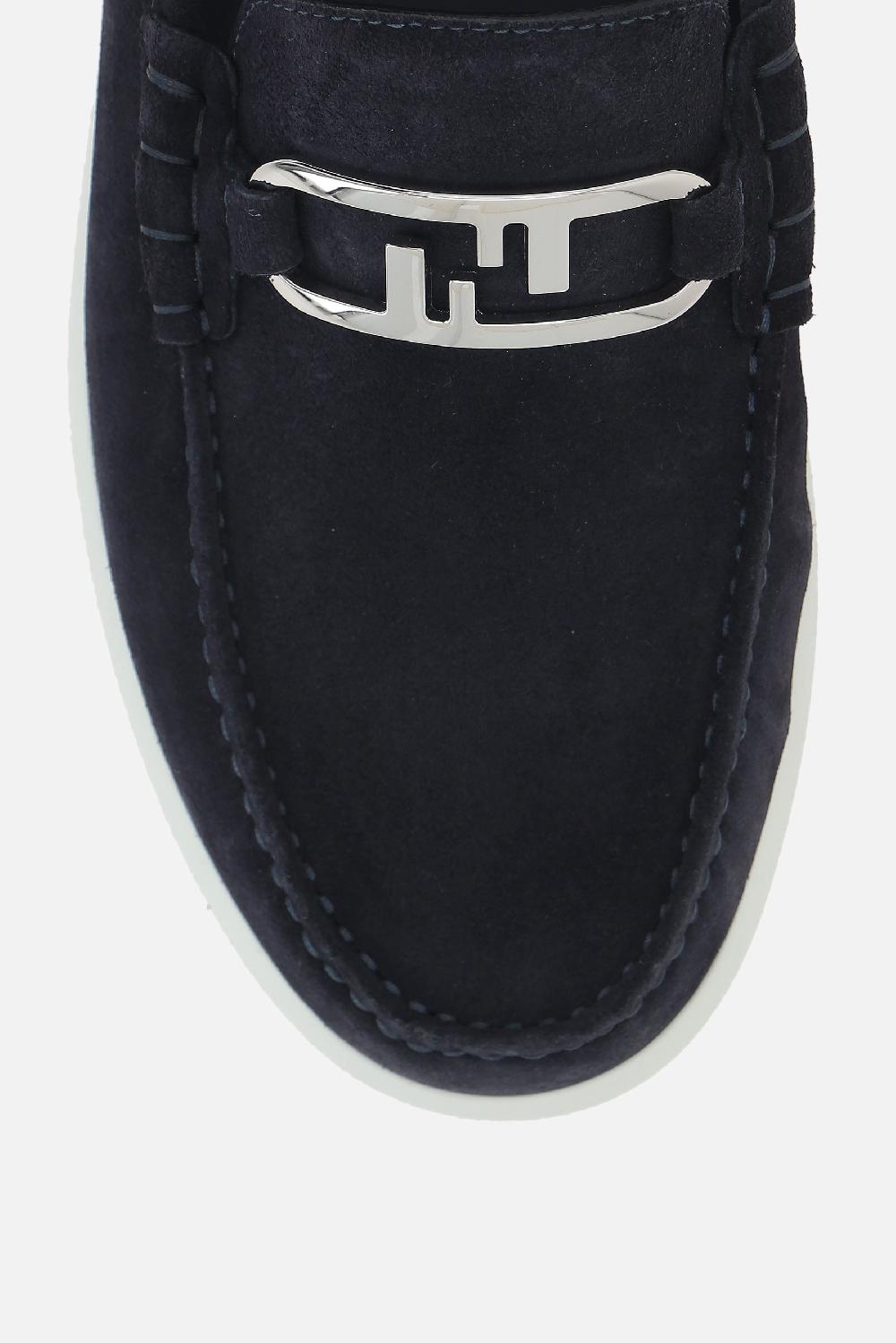 FENDI mocassino Fendi O'Lock Light in suede Sostegno trimestrale