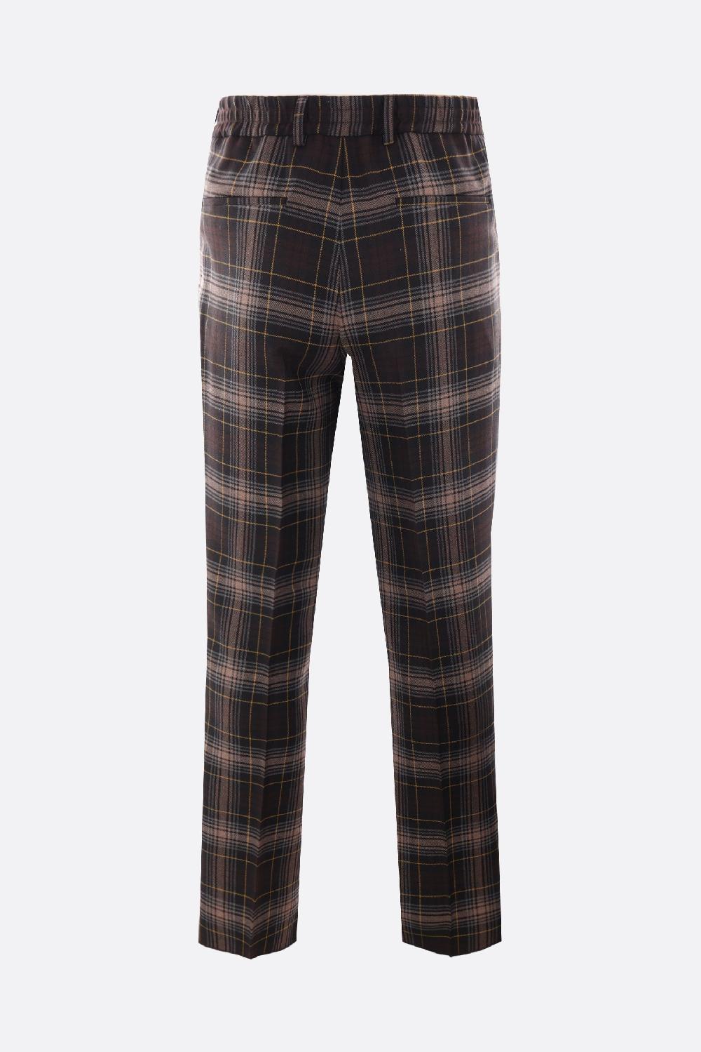 FENDI pantalone Fendi Tartan in lana Solo un giorno rimasto