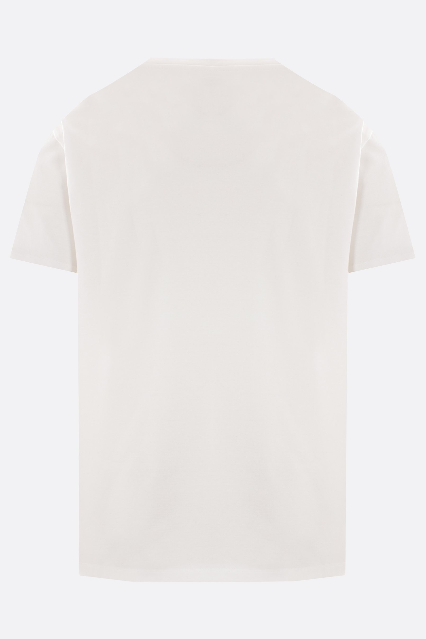 FENDI t-shirt in cotone ricamo Triple FF Enormi sconti