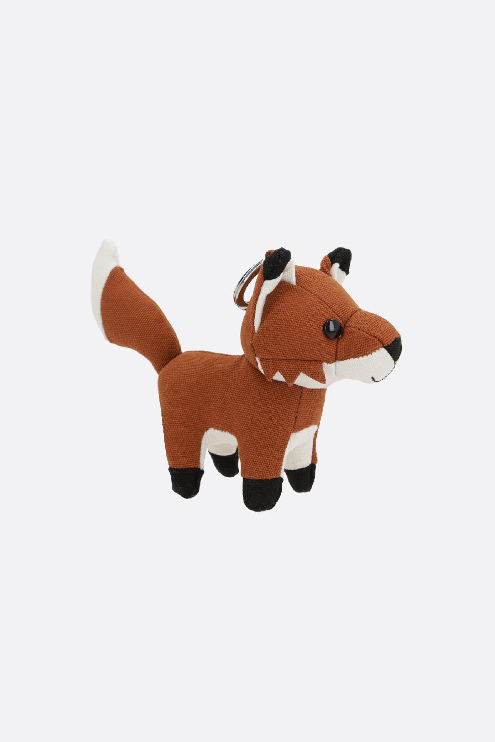 MAISON KITSUNÉ charm per borsa Fox in canvas Trasporto libero internazionale