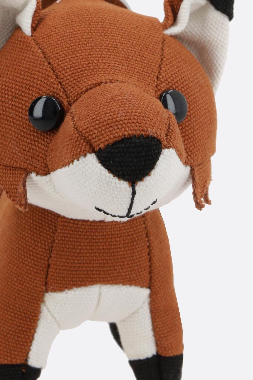 MAISON KITSUNÉ charm per borsa Fox in canvas Trasporto libero internazionale
