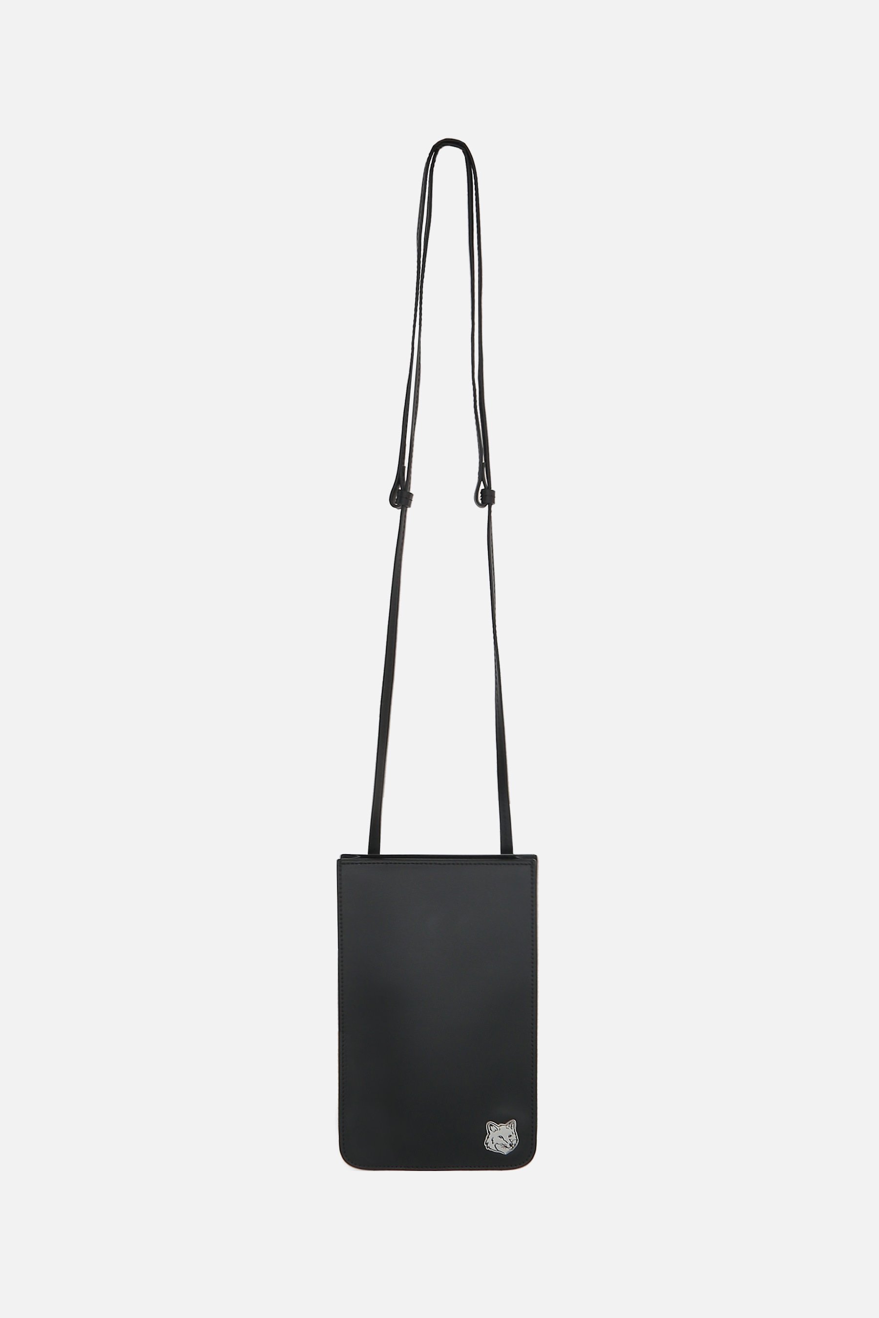 MAISON KITSUNÉ porta smartphone Fox Head in pelle liscia Officina