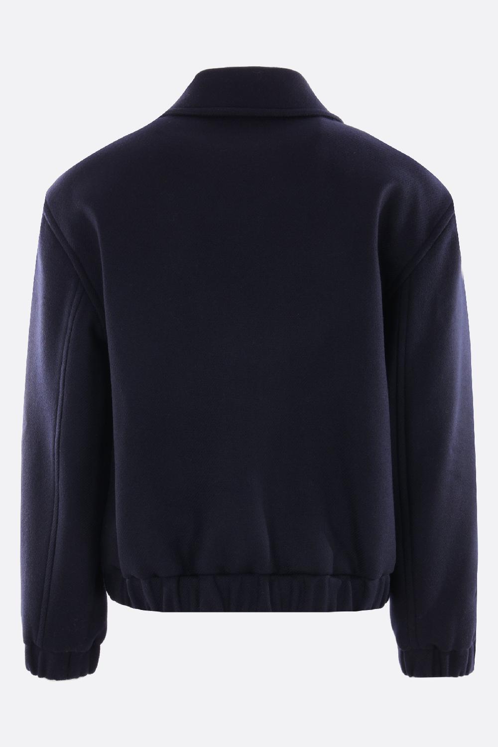 MAISON KITSUNÉ giubbotto full-zip in lana Black Friday Prezzi