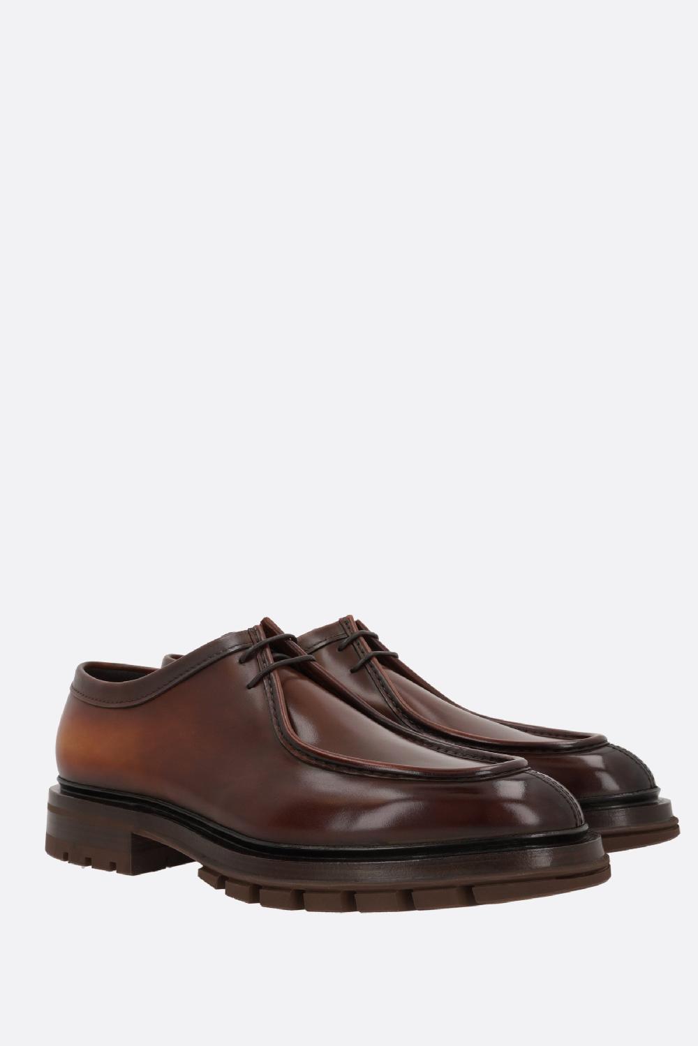 SANTONI scarpa derby Emlyn in pelle liscia 50% di sconto per tempo limitato