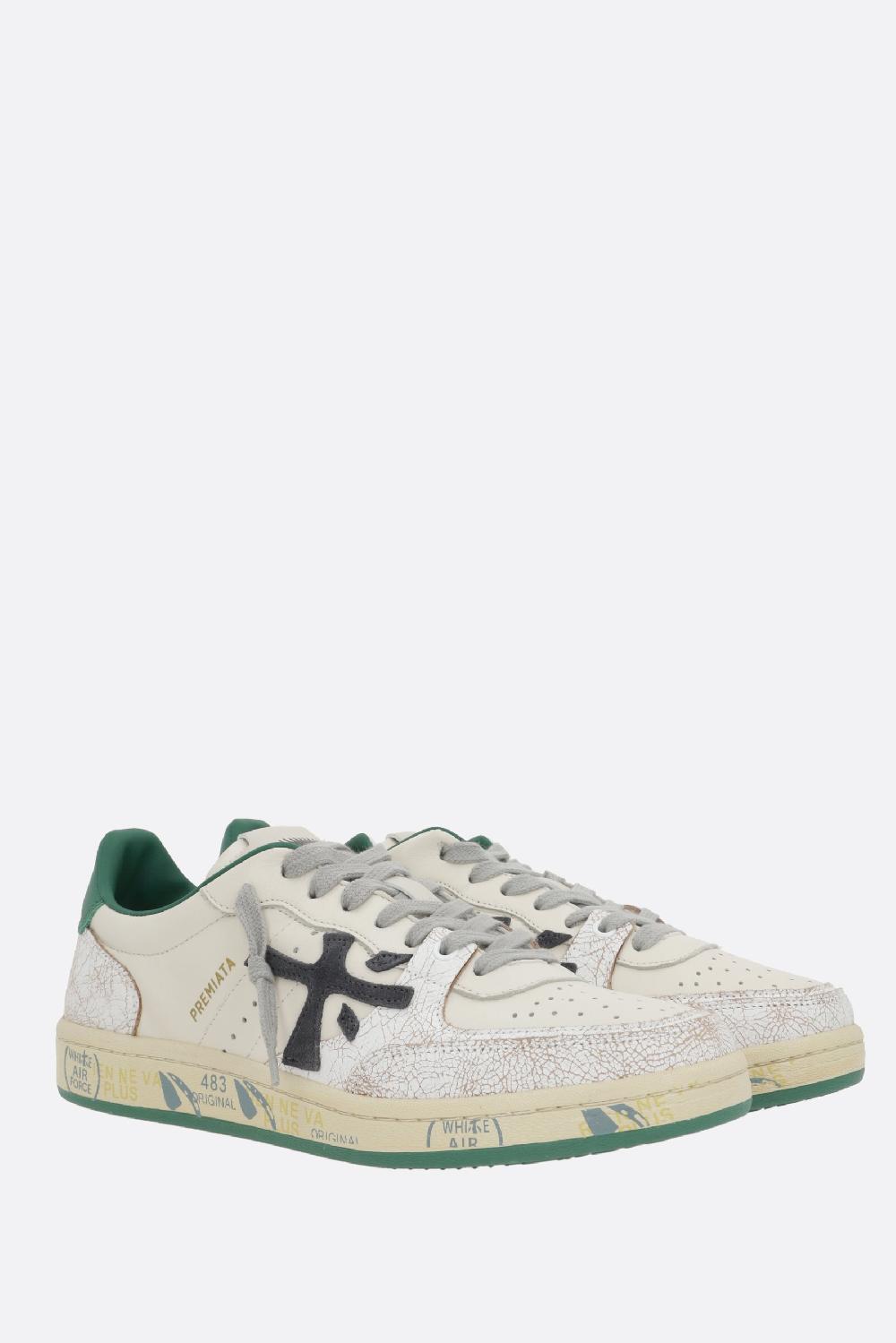 PREMIATA sneaker BSKT CLAY in pelle liscia e craquelé Qualità Garantita