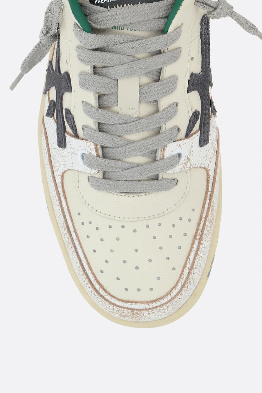 PREMIATA sneaker BSKT CLAY in pelle liscia e craquelé Qualità Garantita