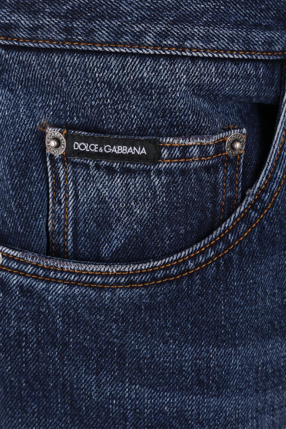 DOLCE & GABBANA jeans regular-fit in denim con placca logo Fino Al -60%