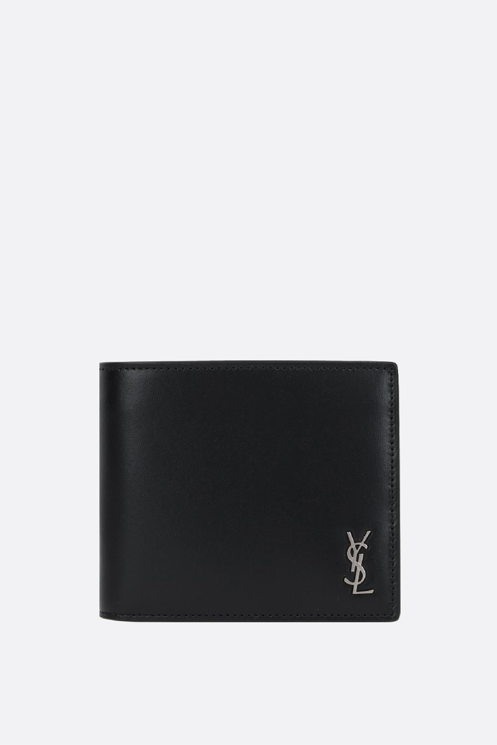 SAINT LAURENT portafogli billfold Tiny Cassandre small in pelle opaca Shopping Online