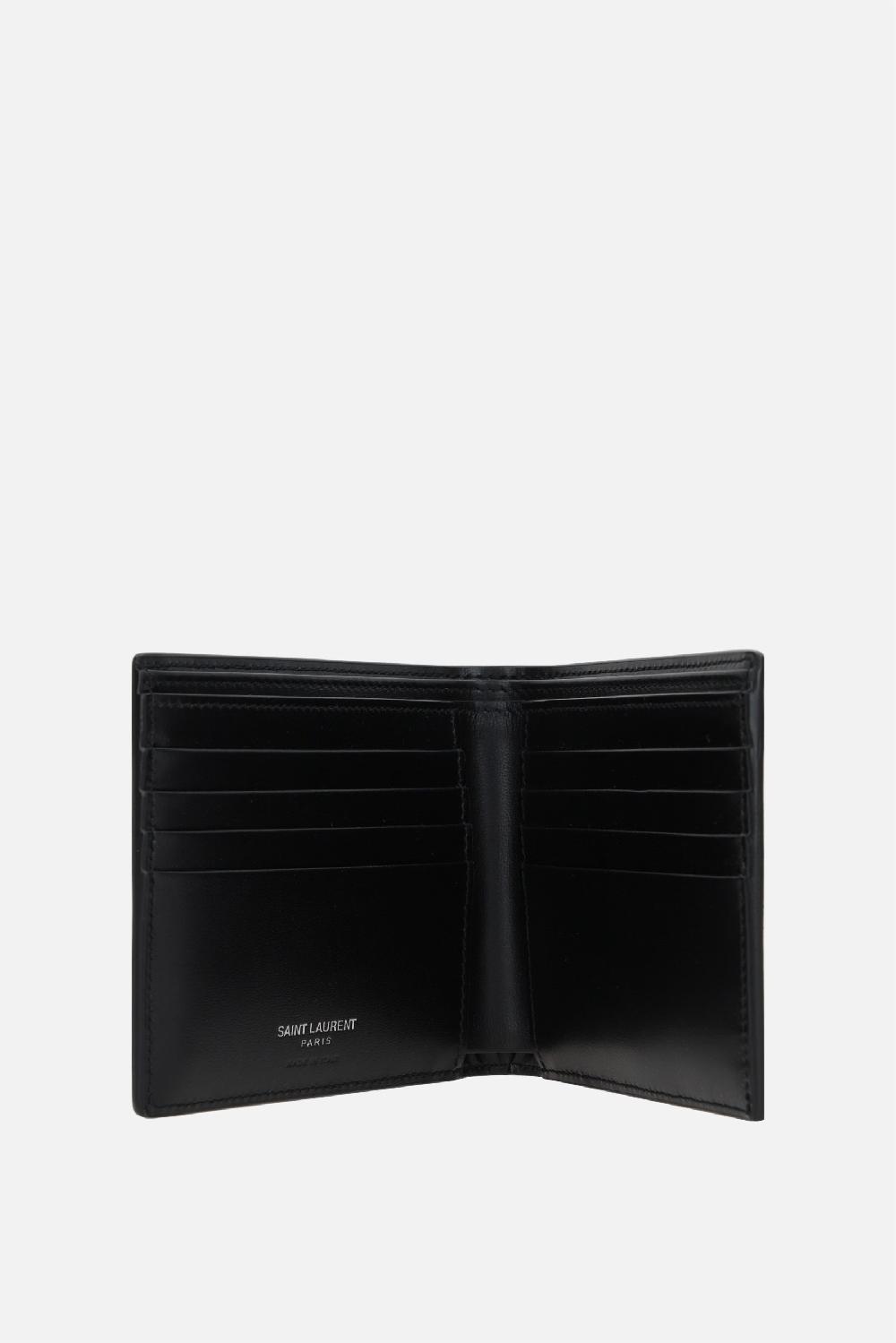SAINT LAURENT portafogli billfold Tiny Cassandre small in pelle opaca Shopping Online