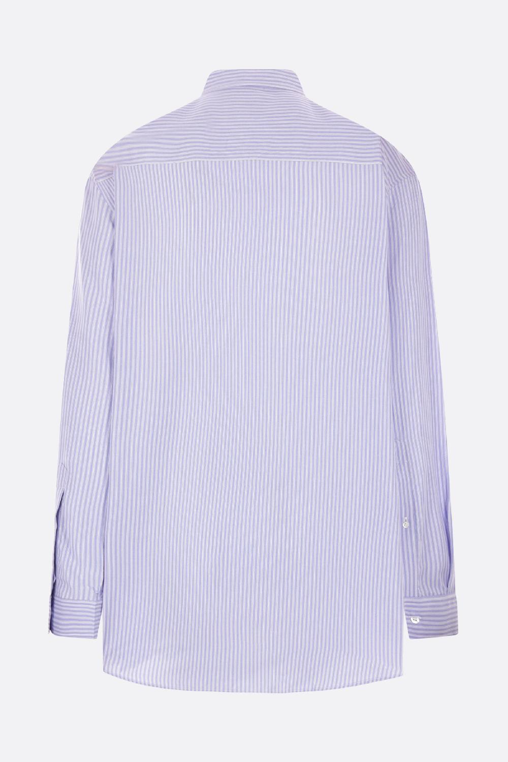 BALENCIAGA camicia oversize Fluida in popeline a righe Affare Del Giorno