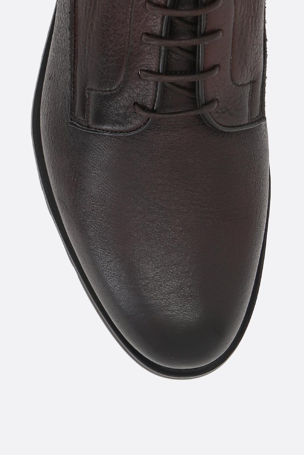 SANTONI stivaletto stringato Logan in pelle martellata Prezzo Ridotto