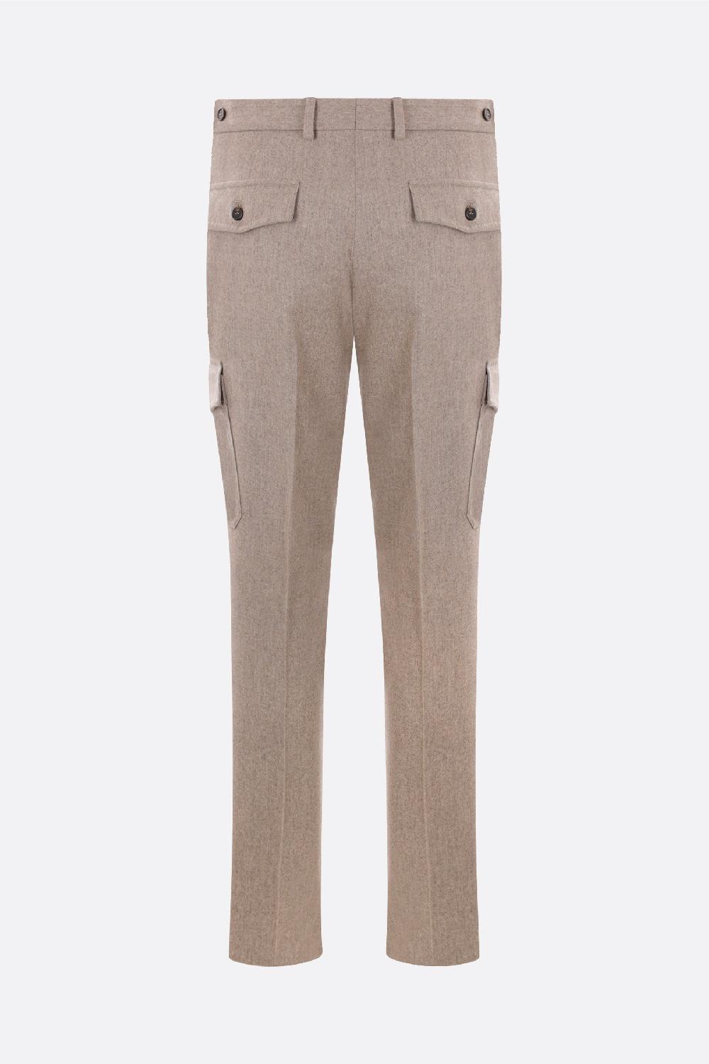 INCOTEX pantalone cargo in lana e cashmere Economico
