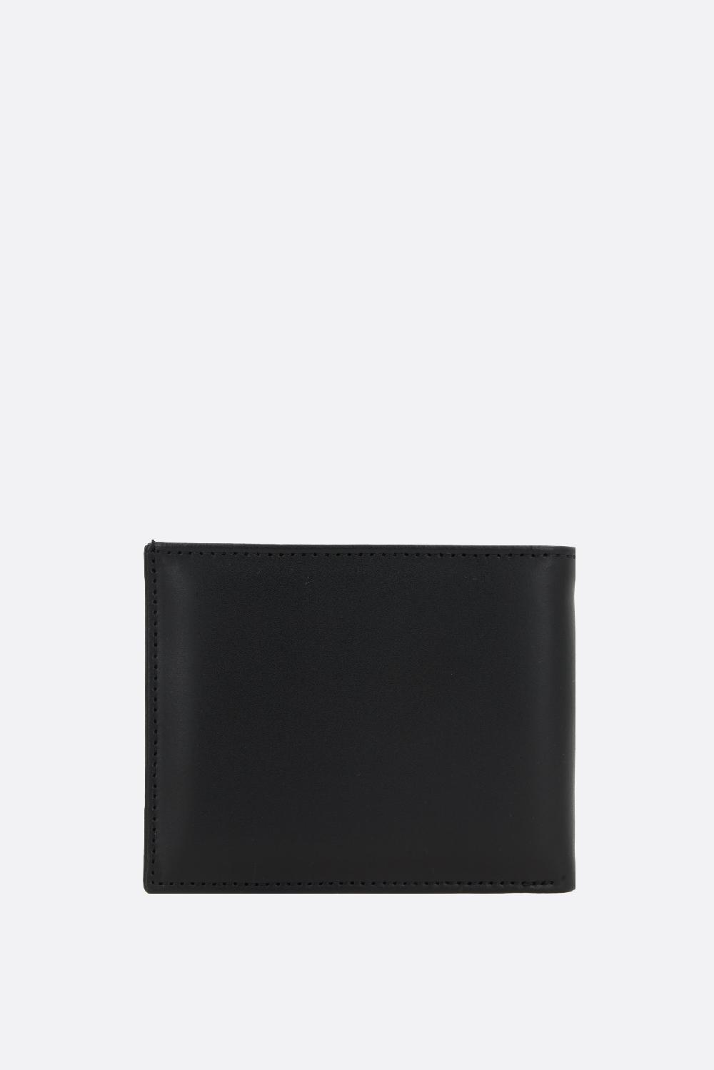 MAISON KITSUNÉ portafogli billfold Fox Head in pelle liscia Saldi Di Fabbrica
