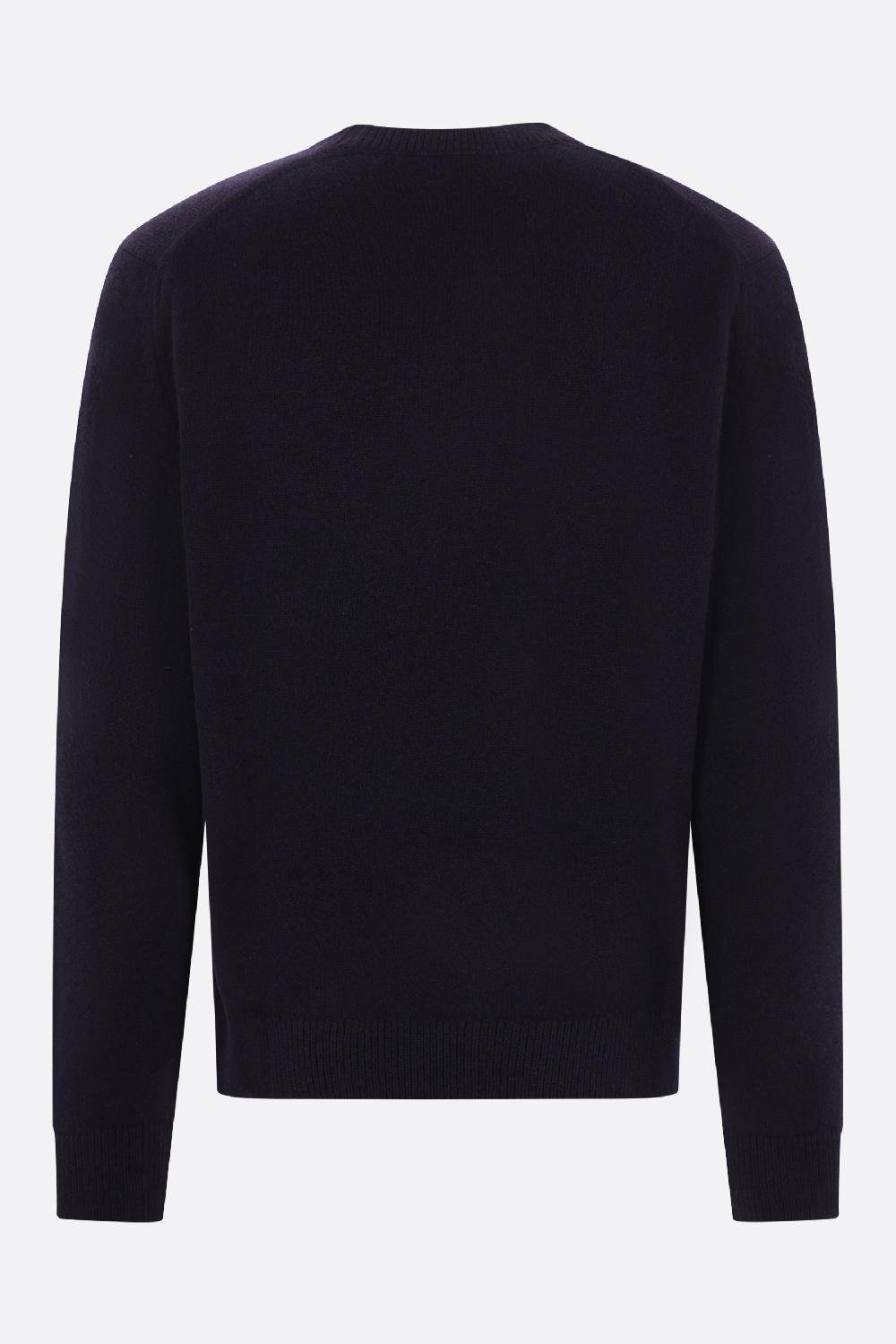 MAISON KITSUNÉ pullover in lana patch Bold Fox Head Comprare a buon mercato