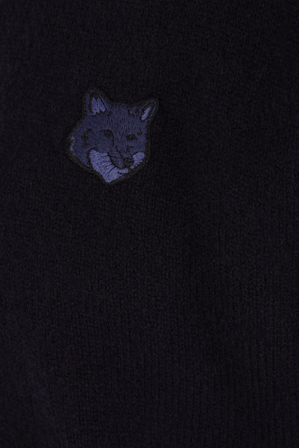 MAISON KITSUNÉ pullover in lana patch Bold Fox Head Comprare a buon mercato
