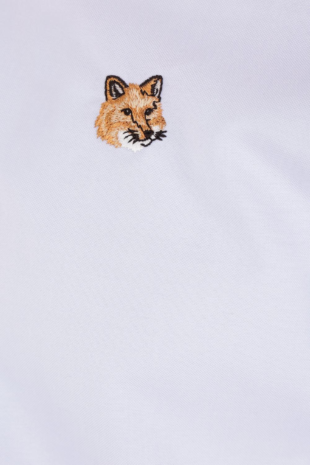 MAISON KITSUNÉ camicia in Oxford patch logo Mini Fox Head Shopping online