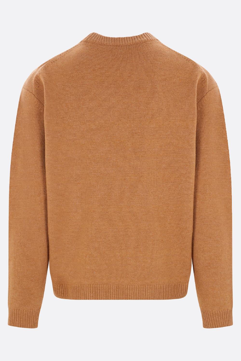 MAISON KITSUNÉ pullover in lana intarsio Fox Head Offerta esclusiva