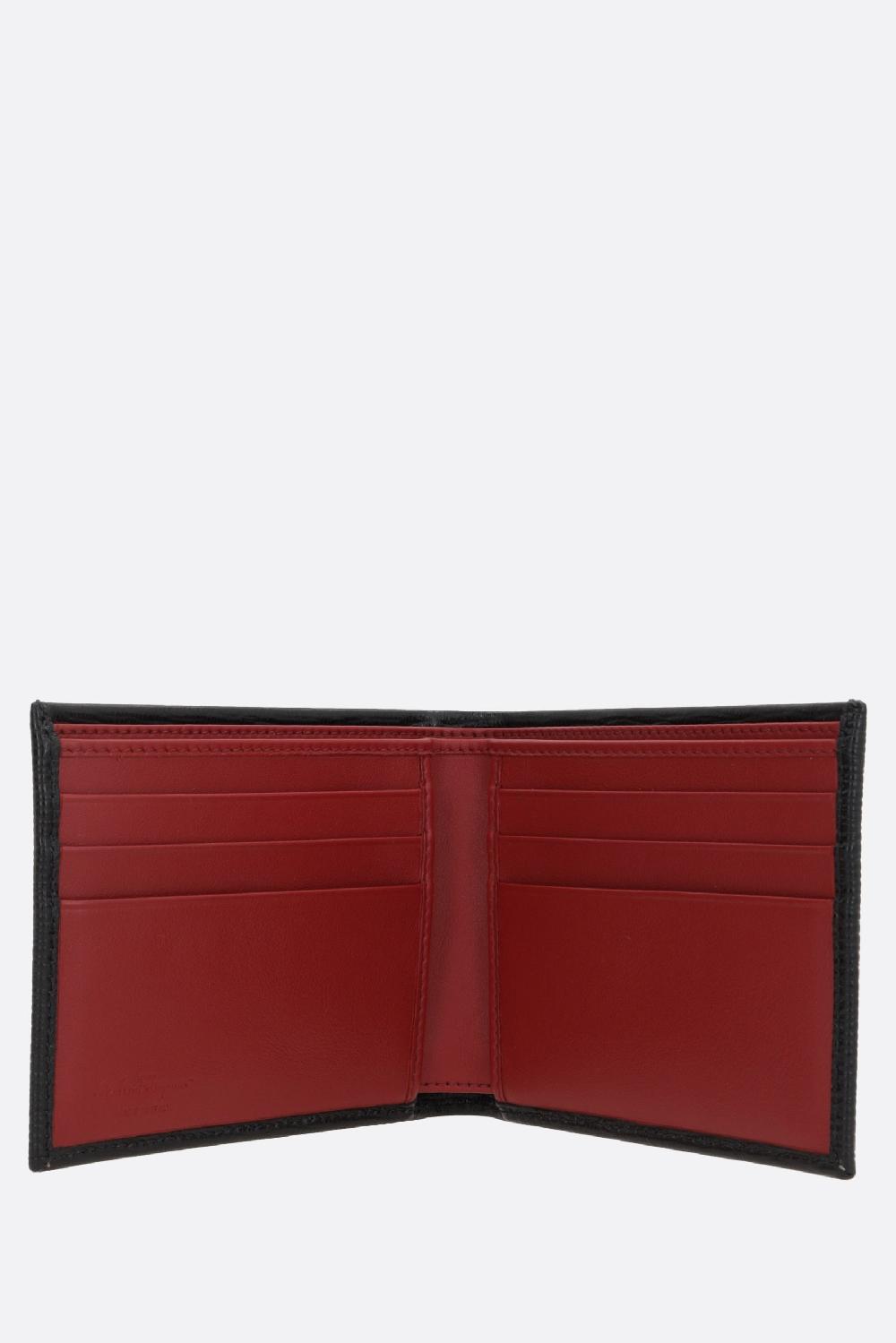 FERRAGAMO portafogli billfold Gancini in pelle texturizzata Cyber Monday