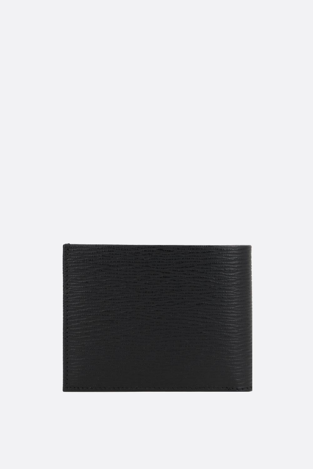 FERRAGAMO portafogli billfold Gancini in pelle texturizzata Cyber Monday