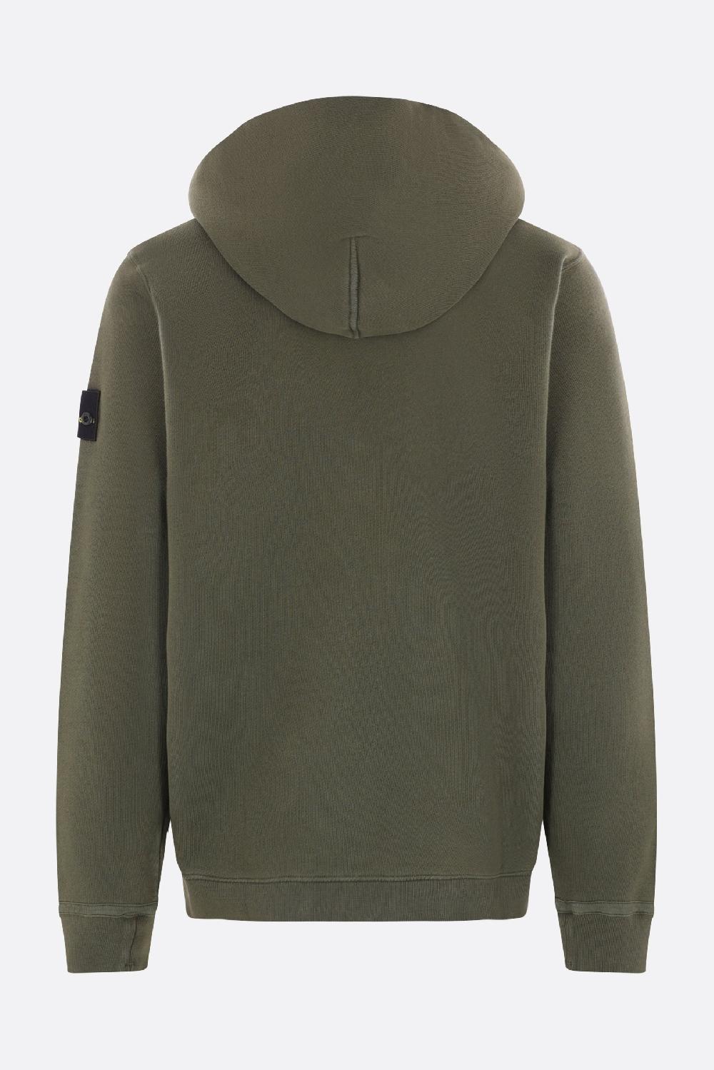 STONE ISLAND felpa full-zip in jersey con badge logo Online Outlet
